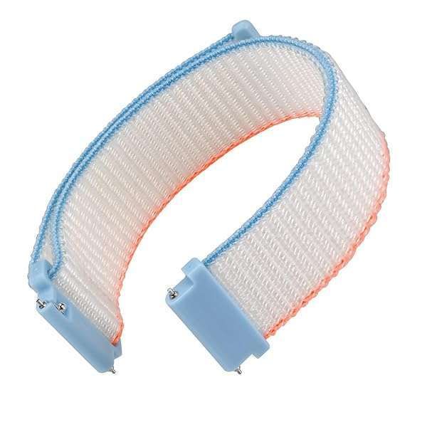 WOCCI 18mm Adjustable Nylon Watch Band - Quick Release Sport Loop Strap in White for Ultimate Comfort