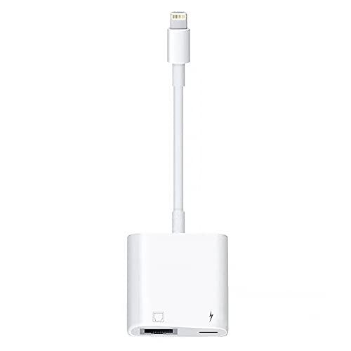 Worldboyu Lightning to RJ45 Ethernet Adapter: Fast 100Mbps for iPhone & iPad with Charging Port - Plug & Play