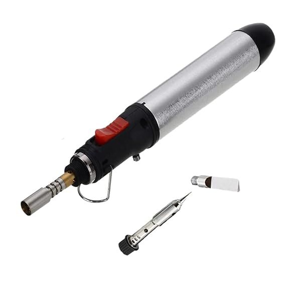 WSDMAVIS 4 in 1 Gas Soldering Iron Pen Kit Professional Butane Cordless Welding Torch Tool Set for Electronics and Vehicle Repair