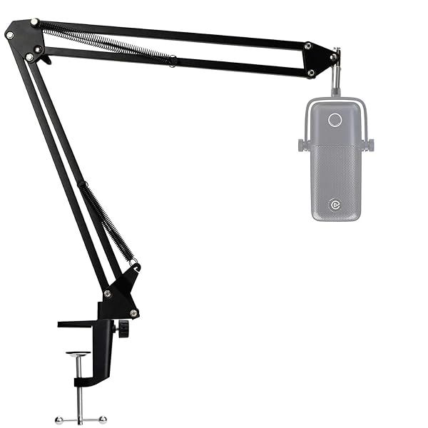 Wave 1 Microphone Stand Professional Mic Boom Arm Compatible with Elgato Wave 1 USB Condenser Microphone by SUNMON