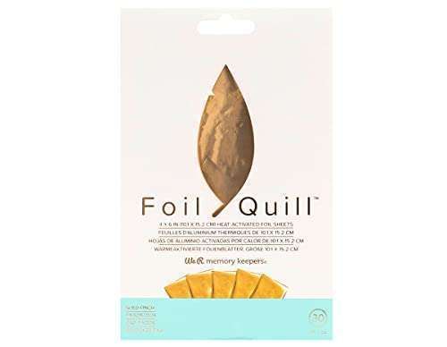 Buy We R Memory Keepers Foil Quill 4x6 Gold Finch Sheets - 30 Pack for Crafting & DIY Projects