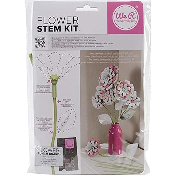 Create Stunning Paper Flowers with We R Memory Keepers Flower Stem Kit - Perfect for DIY Floral Arrangements & Crafts