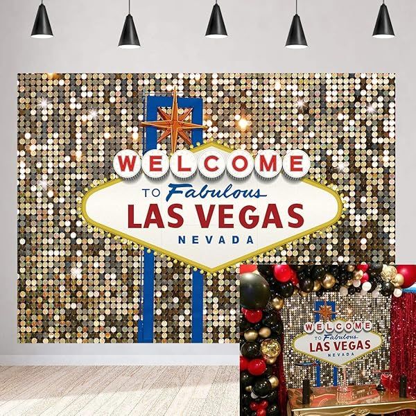 Fabulous Las Vegas Casino Night Backdrop - 8x6FT Poker Party Photography for Movie Themes & Birthdays