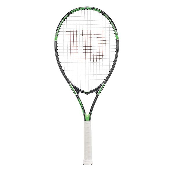 "Wilson Tour Slam Adult Tennis Racket - Grip Size 4 1/2", Grey/Green - Perfect for Recreational Players"
