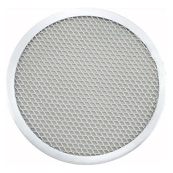 Winco APZS-10 10-Inch Seamless Aluminum Pizza Screen - Perfect for Crisp Crusts!