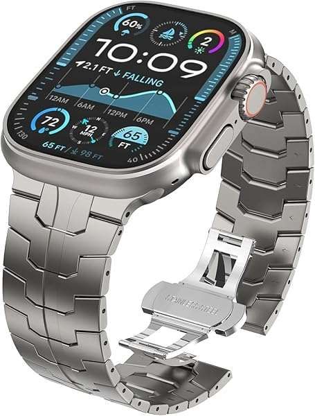 Shop WINGLE Titanium Band for Apple Watch Ultra 2 - Lightweight, Rugged Metal Strap for All Series 1-10 & SE