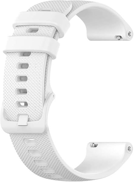 Wristology Quick Release Easy Change Replacement Soft Silicone Rubber Watch Band Strap for Men Women 16mm (White) SB01-16