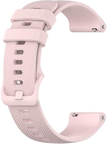 Wristology Quick Release Easy Change Replacement Soft Silicone Rubber Watch Band Strap for Men Women 22mm (Pink) SB08-22