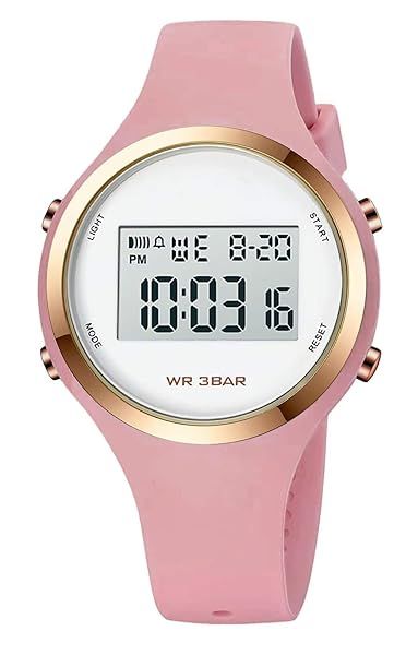 XCZAP Outdoor Sport Watch Waterproof LED Digital Alarm Clock for Active Lifestyle Coffee-one