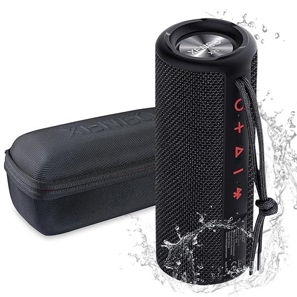 XENEO X21 Waterproof Bluetooth Speaker: Portable Outdoor Sound with FM Radio & Micro SD - Includes Hard Travel Case