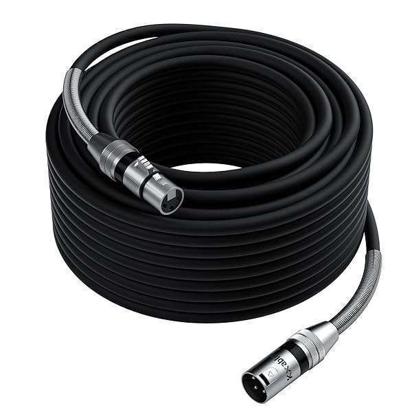 Premium 200ft XLR to XLR Cable - Heavy Duty 22AWG, Shielded Mic/Speaker Cord with Zinc Alloy Connectors