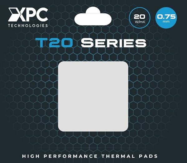 XPC High Performance Thermal Pad T20 Series 100x100mm Non-Conductive for GPU Electronics Computer Parts 0.5mm to 3.5mm Thickness