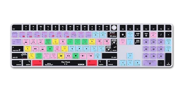 XSKN Magic Keyboard Skin for 2021 iMac M1 Silicone Touch ID Numeric Keypad EU US Layout