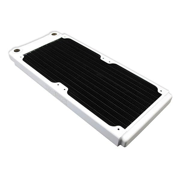 XSPC TX240 Ultra Thin Radiator 120mm Dual Fan White for Efficient Cooling Solutions