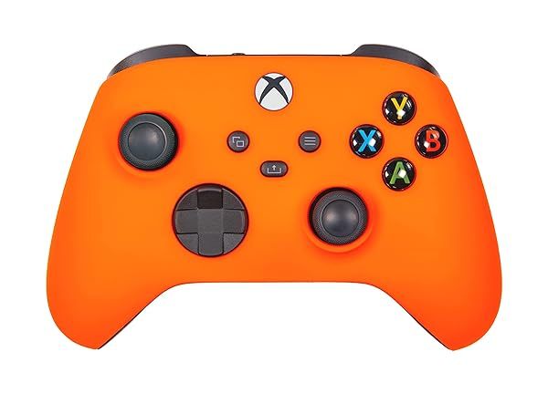 Custom Soft Touch Xbox One Series X/S Controller - Neon Orange, Enhanced Grip & Comfort