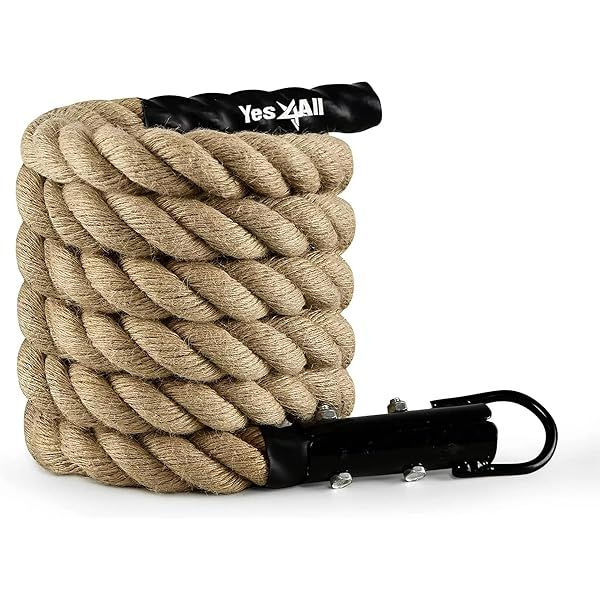 YES4ALL 10ft Climbing Rope: Durable, Versatile, Perfect for Fitness & Outdoor Adventures