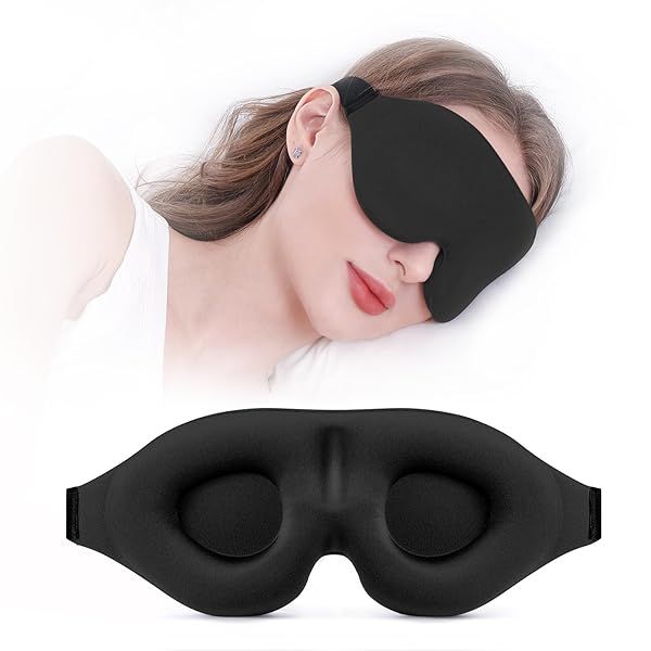 YIVIEW 3D Sleep Mask for Side Sleepers - Ultimate Light Blocking Eye Cover for Men & Women, Soft & Breathable Night Blindfold