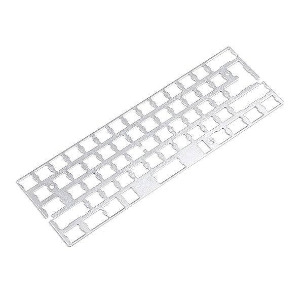 YMDK Universal Anodized Aluminum Plate & Stabilizers for GH60 61% DIY Keyboard - ISO/ANSI Support