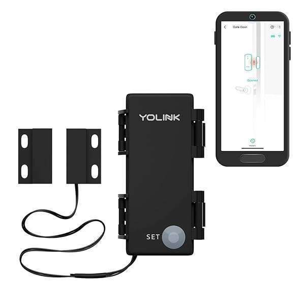 YOLINK LoRa Smart Outdoor Contact Sensor: Gate & Shed Alerts, 1/4 Mile Range, Alexa & IFTTT Compatible