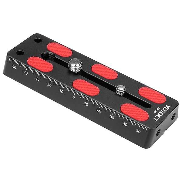 "YUEOCT 120mm Vixen Dovetail Mounting Plate for Telescopes - 1/4" & 3/8" D Ring Screw for Astrophotography"