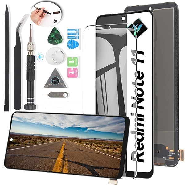 YWLRONG Screen Replacement for Xiaomi Redmi Note 11 2201117TG 2201117TI 2201117TY 2201117TL LCD Display Touch Screen Digitizer Assembly with Kit