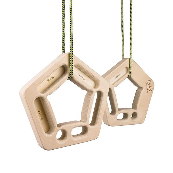 YY VERTICAL Wooden Climbing Hang Holds: Perfect for Home Training & Finger Strengthening