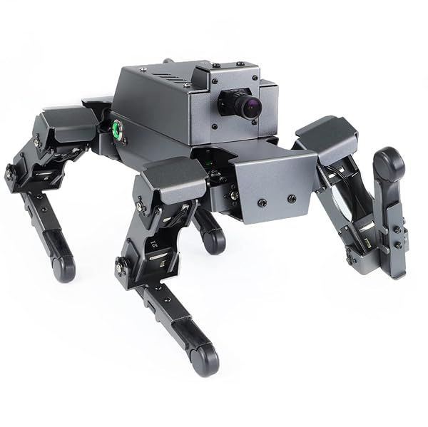 Yahboom Smart AI Robot Dog Raspberry Pi5 Adults AI ROS Python Programmable 12 Joints Bionic Mechanical Dog Face Color Recognition OpenCV (S1 with Pi