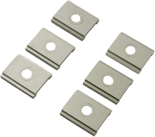YakAttack FeelFree UniTrack Aluminum Kayak Adapter Plates - 6 Pack (AAP-1012-6) for Easy Kayak Accessory Mounting