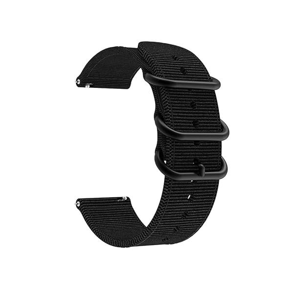 Yeejok 22mm Nylon Watch Bands for Fossil Gen 6/5E & Gen 4 - Quick Release Fine Woven Strap in Black