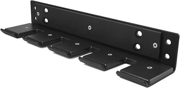 Yes4All Vertical Wall Mounted Olympic Barbell Holder - Space-Saving Storage Rack for Home Gym | Holds 4 Bars