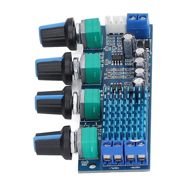 Digital Amplifier Board, Channel HiFi Stereo Audio Amplifier Board, 2 X 80W High Power AMP Module DC 12V 24V for Speakers, for Home Theaters, Stores