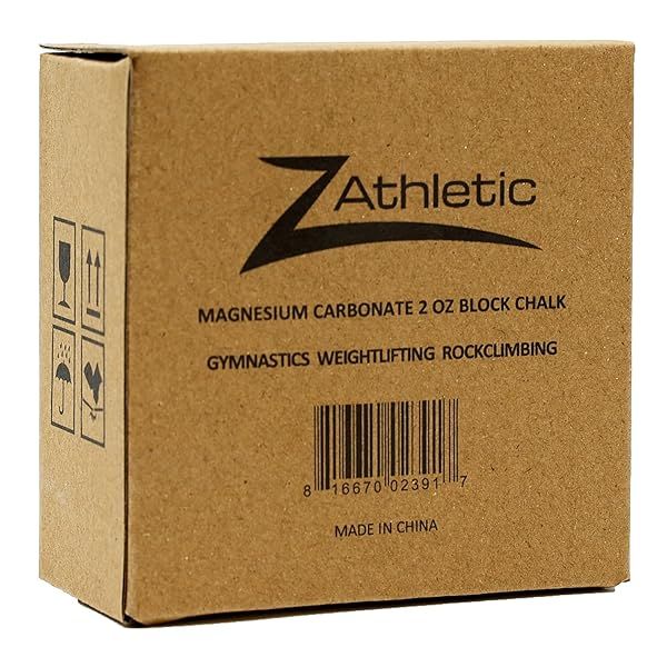Z ATHLETIC 2oz Chalk Block for Gymnastics, Weightlifting & Climbing - Enhance Grip & Performance