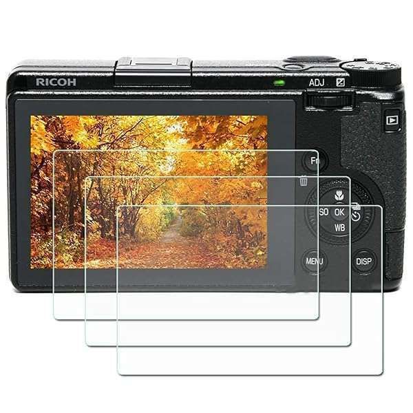 ZLMC GR III Screen Protector: 9H Hardness Ultra-Thin Tempered Glass for Ricoh GR III - Full Edge-to-Edge Protection (3pcs)