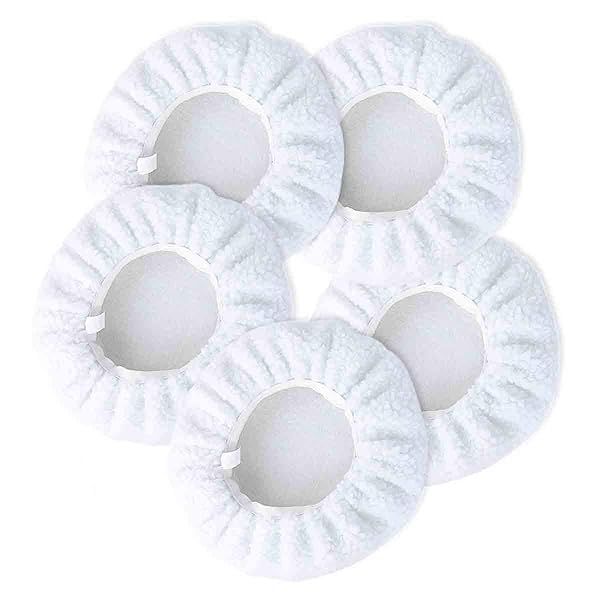 ZYTC Car Polishing Waxing Sleeve Woolen Polisher Pad Bonnet Microfiber Soft Pack of 5 for 5 to 6 Inch Buffing