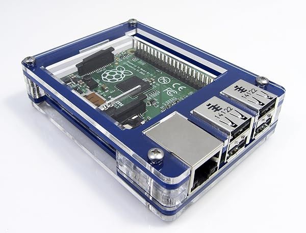 Zebra Case for Raspberry Pi 3B+, 2B, & B+ (True Blue) with Heatsinks - Ultimate Protection & Cooling