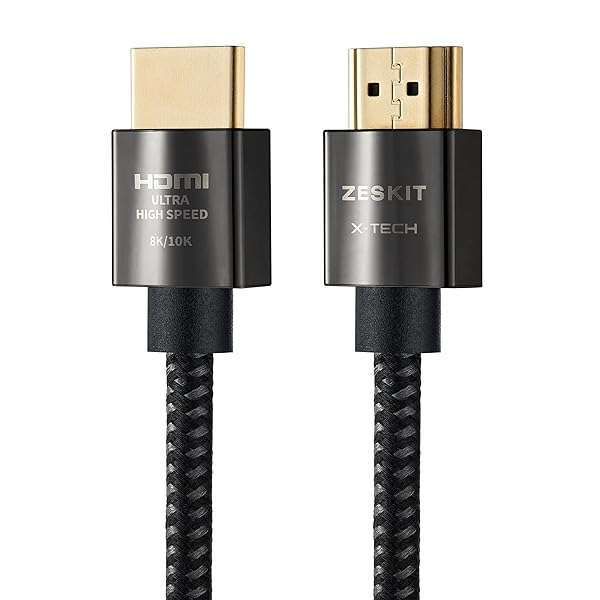 Zeskit X-Tech 48Gbps HDMI Cable 1.5ft - 8K60, 4K120, eARC, HDR, Compatible with PS5, Xbox Series X, Apple TV & More
