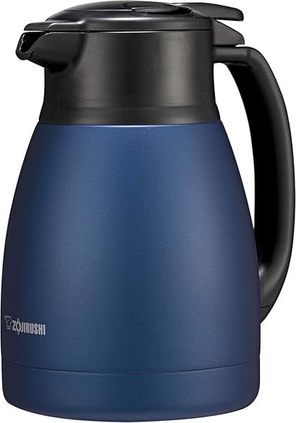 Zojirushi SH-HC10AD 1L Stainless Steel Vacuum Carafe - Matte Navy for Hot & Cold Beverages