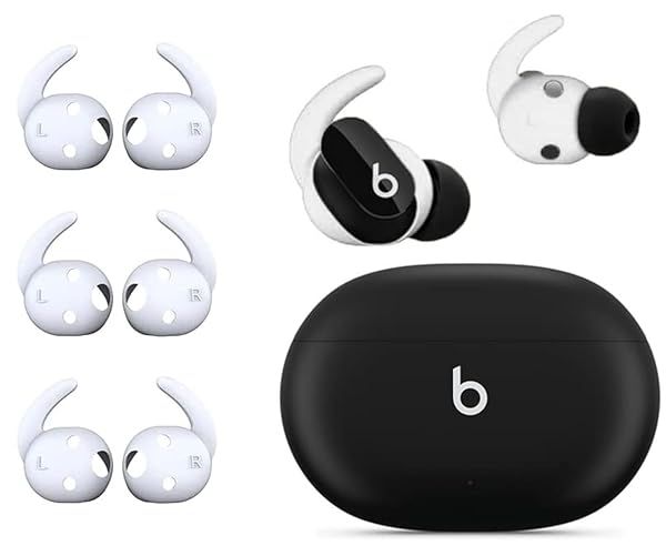 Zotech 3 Pair Silicone Anti Slip Earhooks Eartips for Beats Studio Buds [NOT Fit in Case] (White)