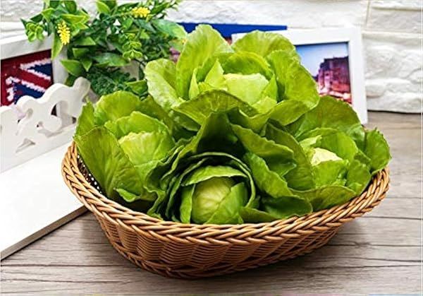 Zzooi Artificial Cabbage Ball - Realistic Fake Blossomy Cabbage Decor (1PCS)