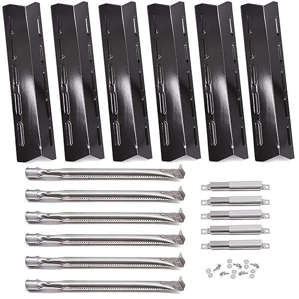 Adviace Grill Replacement Parts for Kenmore 6 Burner Models Flame Tamers Burners and Crossover Tubes for Optimal Performance