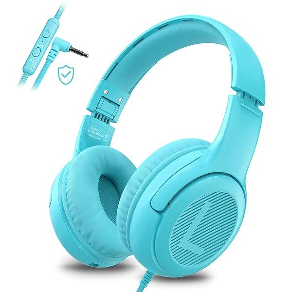 awatrue Toddler Kids Headphones Wired - Headphones for Kids Volume Limit 85 94dB Headset 3.5mm Jack Adjustable Foldable Headsets for Girls Boys