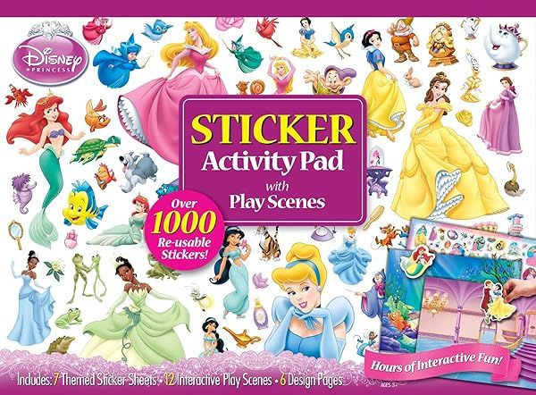 Bendon Disney Princess Ultimate Sticker Activity Pad for Creative Fun and Imagination