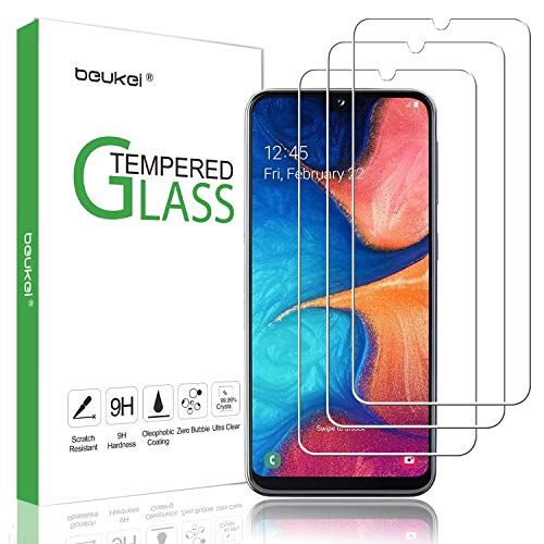 Beukei 3 Pack Tempered Glass Screen Protector for Samsung Galaxy A20E A10E 9H Hardness Anti Scratch Bubble Free 5.8 Inches