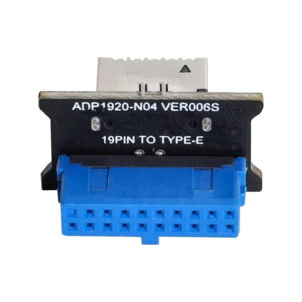 Chenyang Motherboard 19/20Pin to USB 31 Type E Front Panel Vertical Socket Converter Adapter