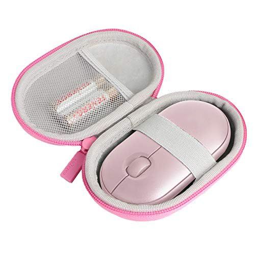 co2CREA Hard Case for Logitech Pebble M350 M355 i345 Wireless Bluetooth Mouse Pink Rose Replacement Case