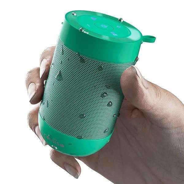 Comiso Bluetooth Speaker: IP65 Waterproof, TWS Pairing, Portable Wireless for iPhone & Samsung - Green