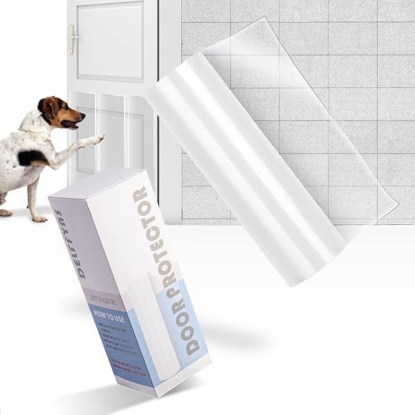 Delffyns Door Scratch Protector Anti Scratch Guard Tape for Dogs and Cats 200 x 8.3 Ultra Durable Door Frame Window Wall Chair Leg Protection