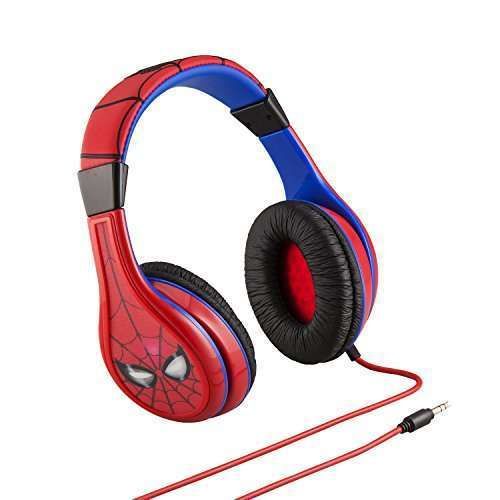 eKids Spiderman Kids Headphones: Adjustable, Stereo Sound, Volume Control - Perfect for School & Travel