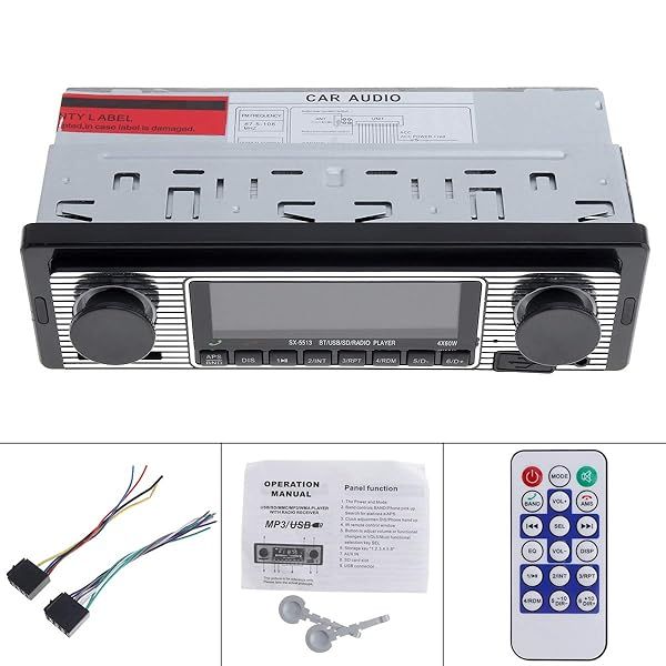 ePathChina 12V Bluetooth Car Radio MP3 Player Vehicle Stereo Audio FM USB SD AUX Remote Control