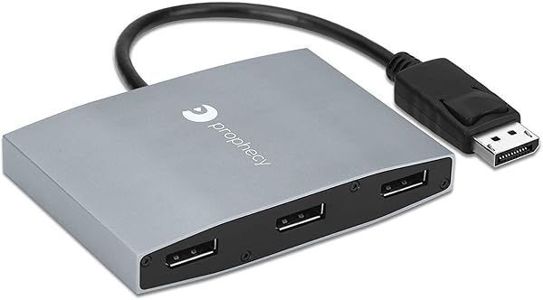 gofanco Prophecy 1x3 DisplayPort Adapter - Triple DisplayPort MST Hub for 4K @30Hz on Windows PCs